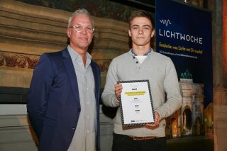Der 3. Preis ging an Lukas Obkircher (TU München) für die Lichtsteuerung »OLUMI«. Das Preisgeld beträgt 500,- Euro und wurde gesponsert von Wibre